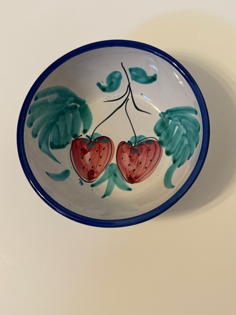VIETRI BUON GIORNO STRAWBERRY SOUP/CEREAL BOWL ITALY DINING DINNERWARE 5 5/8”